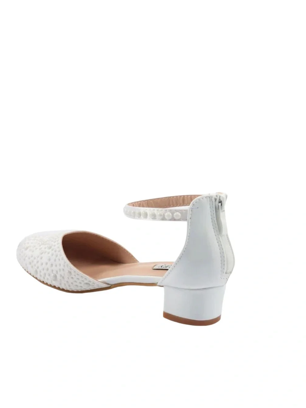 New in Box Badgley Mischka Girls Pearl Ankle Strap Dress Shoe Wedding Formal